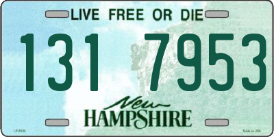 NH license plate 1317953
