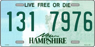 NH license plate 1317976