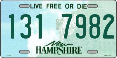 NH license plate 1317982
