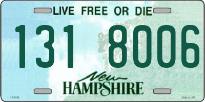 NH license plate 1318006