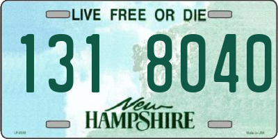 NH license plate 1318040