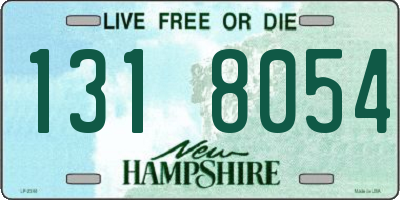 NH license plate 1318054