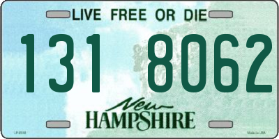 NH license plate 1318062