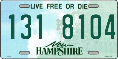 NH license plate 1318104