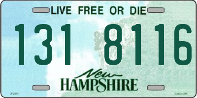 NH license plate 1318116