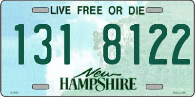 NH license plate 1318122