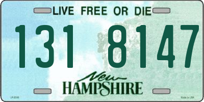 NH license plate 1318147