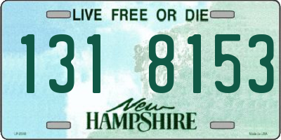 NH license plate 1318153