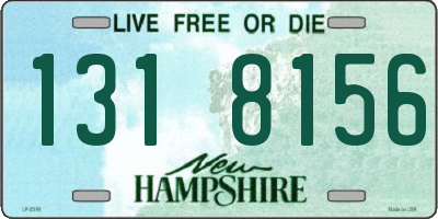 NH license plate 1318156