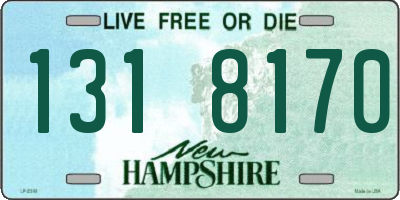 NH license plate 1318170