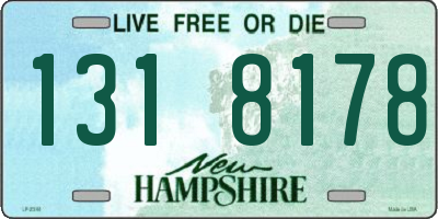 NH license plate 1318178