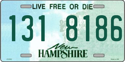 NH license plate 1318186