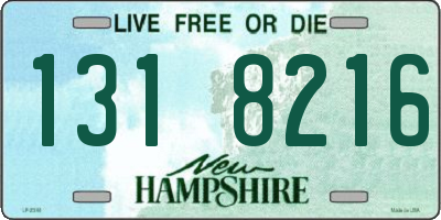 NH license plate 1318216