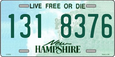 NH license plate 1318376