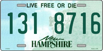 NH license plate 1318716