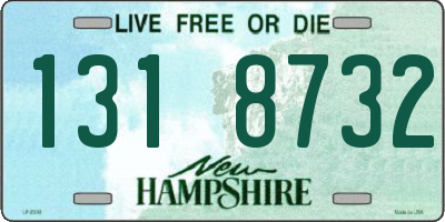 NH license plate 1318732