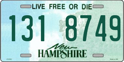 NH license plate 1318749