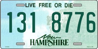 NH license plate 1318776