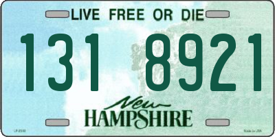 NH license plate 1318921