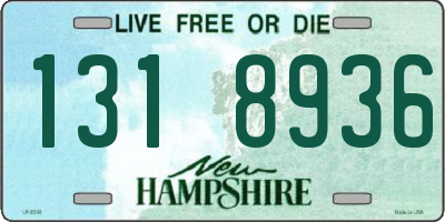 NH license plate 1318936