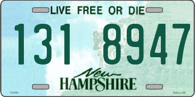 NH license plate 1318947
