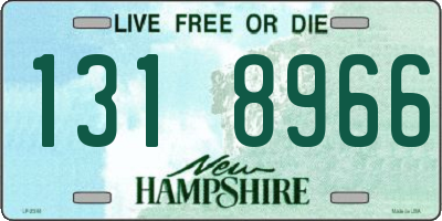 NH license plate 1318966