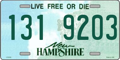 NH license plate 1319203
