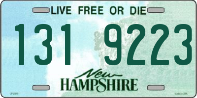 NH license plate 1319223