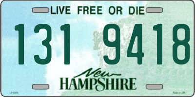 NH license plate 1319418