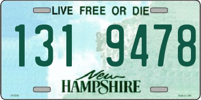 NH license plate 1319478