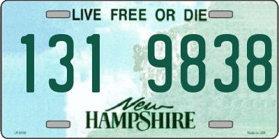 NH license plate 1319838