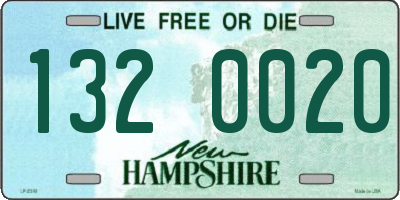 NH license plate 1320020