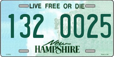 NH license plate 1320025
