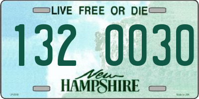 NH license plate 1320030