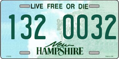 NH license plate 1320032
