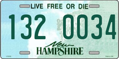 NH license plate 1320034