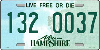 NH license plate 1320037