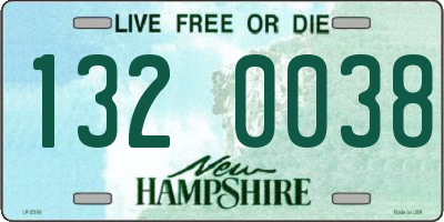 NH license plate 1320038