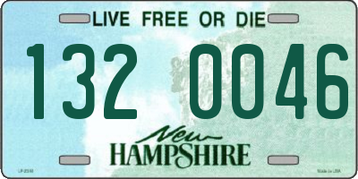 NH license plate 1320046