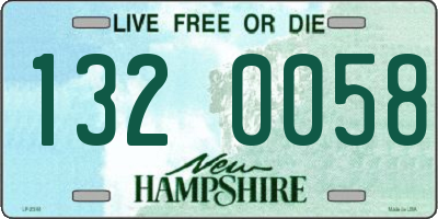 NH license plate 1320058