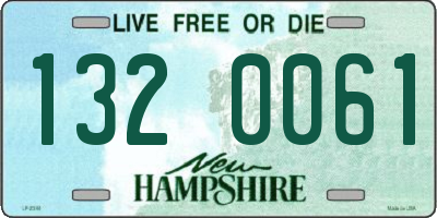 NH license plate 1320061