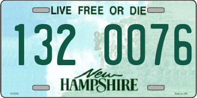 NH license plate 1320076