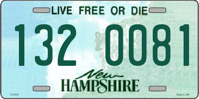 NH license plate 1320081