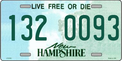 NH license plate 1320093
