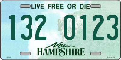 NH license plate 1320123