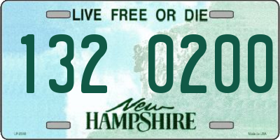 NH license plate 1320200