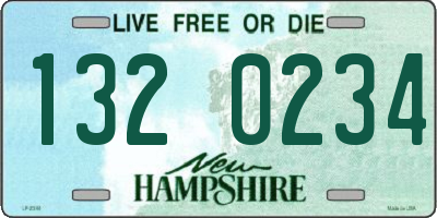 NH license plate 1320234