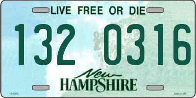 NH license plate 1320316