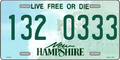 NH license plate 1320333