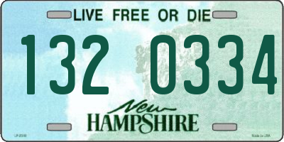 NH license plate 1320334